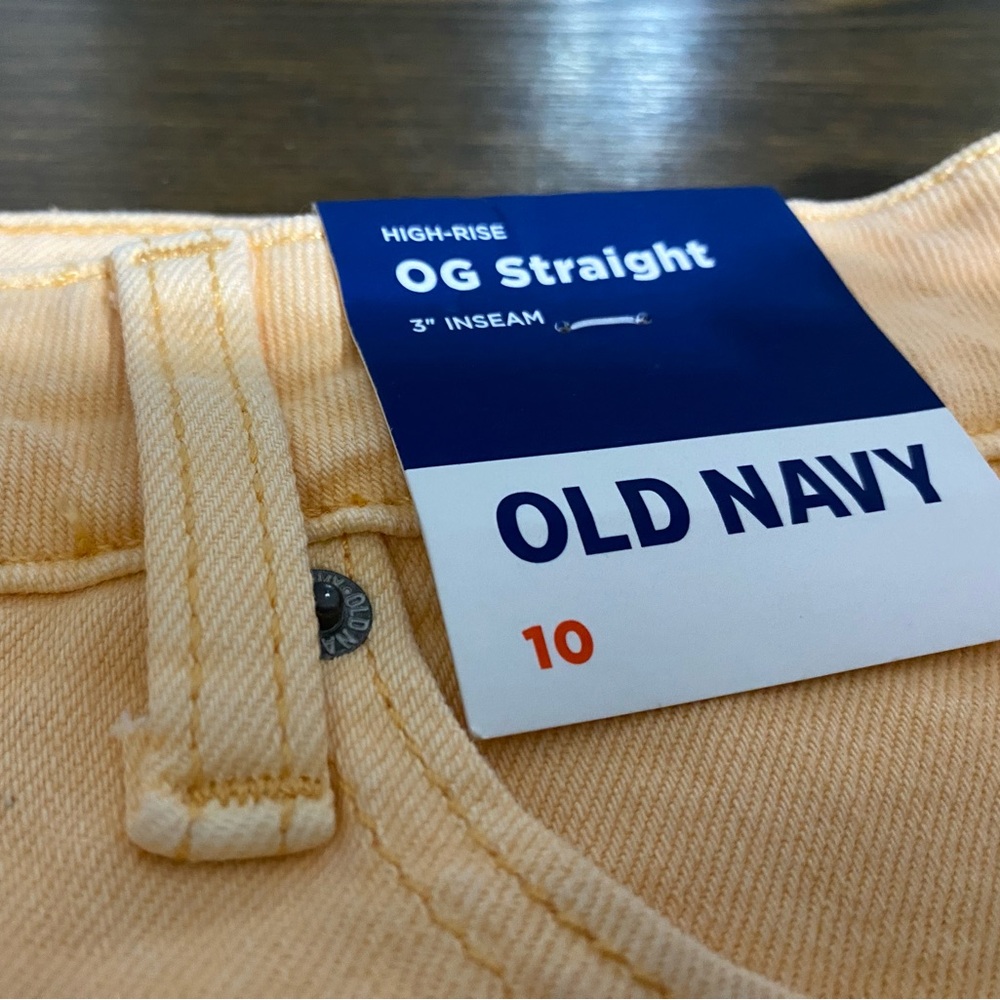 NWT Old Navy High Rise OG Straight Pop Color Light Orange Size 10 - Picture 6 of 7